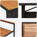 Set de masă pentru grădină 9 pcs Negru și Maro poliratan - WALTI WALTI