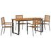 Set de masă pentru grădină 5 pcs Gri Lemn Solid de Acacia - WALTI WALTI