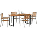 Set de masă pentru grădină 5 pcs Gri Lemn Solid de Acacia - WALTI WALTI