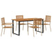 Set de masă pentru grădină 5 pcs Bej Lemn Solid de Acacia - WALTI WALTI