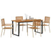 Set de masă pentru grădină 5 pcs Bej Lemn Solid de Acacia - WALTI WALTI