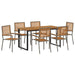 Set de masă pentru grădină 7 pcs Gri Lemn Solid de Acacia - WALTI WALTI