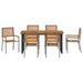 Set de masă pentru grădină 7 pcs Gri Lemn Solid de Acacia - WALTI WALTI