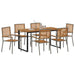 Set de masă pentru grădină 7 pcs Gri Lemn Solid de Acacia - WALTI WALTI
