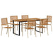 Set de masă pentru grădină 7 pcs Bej Lemn Solid de Acacia - WALTI WALTI