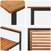 Set de masă pentru grădină 7 pcs Negru Lemn Solid de Acacia - WALTI WALTI
