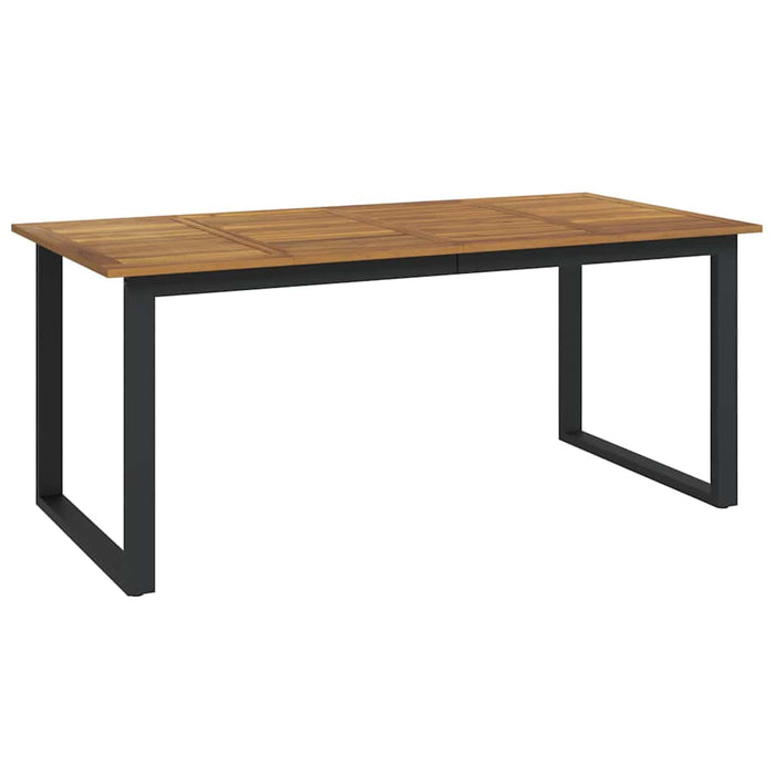 Set de masă pentru grădină 7 pcs Negru Lemn Solid de Acacia - WALTI WALTI