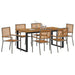 Set de masă pentru grădină 7 pcs Gri Lemn Solid de Acacia - WALTI WALTI