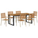 Set de masă pentru grădină 7 pcs Bej Lemn Solid de Acacia - WALTI WALTI