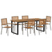 Set de masă pentru grădină 7 pcs Gri Lemn Solid de Acacia - WALTI WALTI