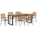 Set de masă pentru grădină 7 pcs Gri Lemn Solid de Acacia - WALTI WALTI