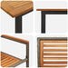 Set de masă pentru grădină 9 pcs Gri Lemn Solid de Acacia - WALTI WALTI