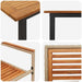 Set de masă pentru grădină 9 pcs Bej Lemn Solid de Acacia - WALTI WALTI