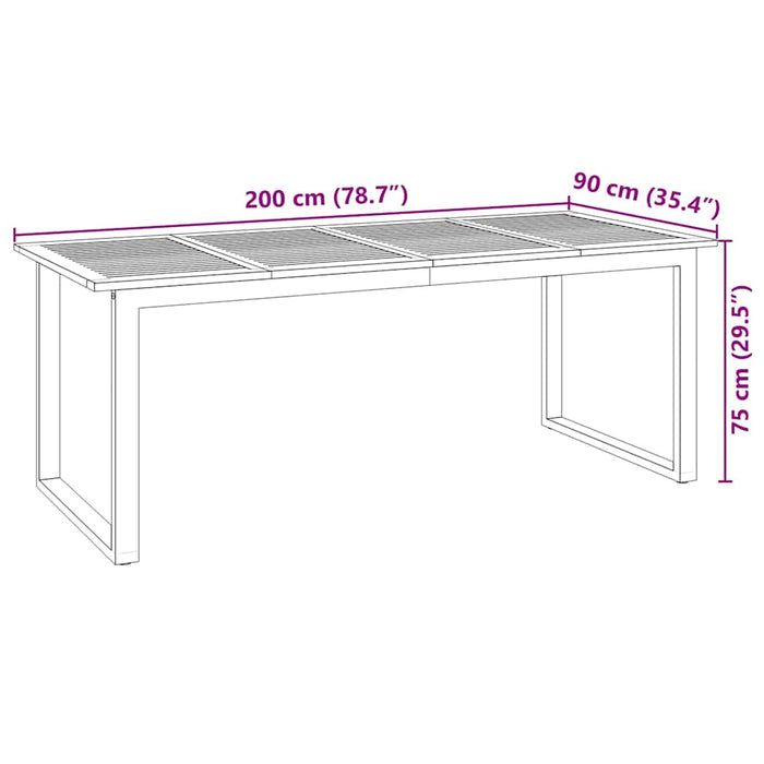Set de masă pentru grădină 9 pcs Bej Lemn Solid de Acacia - WALTI WALTI