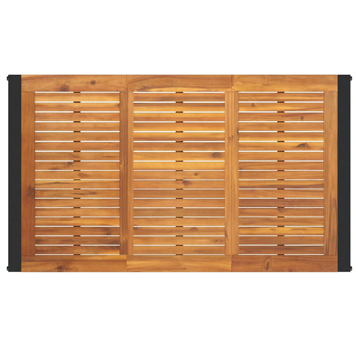 Set de masă pentru grădină 5 pcs Bej 140 x 80 x 75 cm poliratan - WALTI WALTI