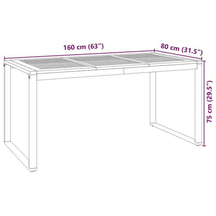 Set de masă pentru grădină 5 pcs Negru și Maro poliratan - WALTI WALTI