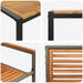 Set de masă pentru grădină 5 pcs Gri și Brown poliratan - WALTI WALTI