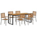 Set de masă pentru grădină 7 pcs Gri și Brown poliratan - WALTI WALTI