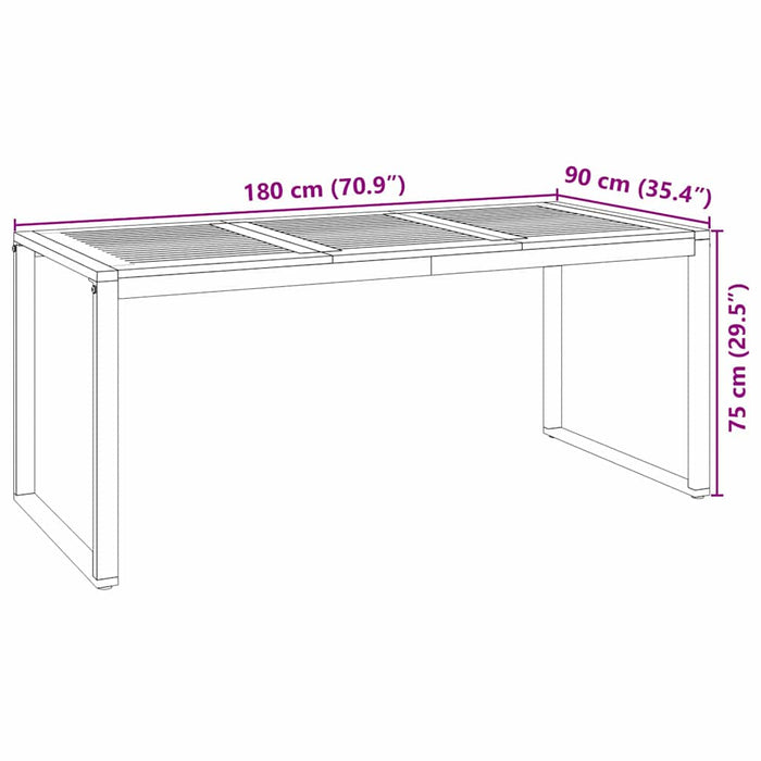 Set de masă pentru grădină 7 pcs Gri și Brown poliratan - WALTI WALTI