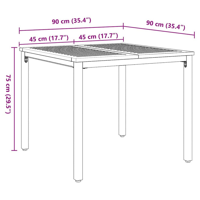 Set de masă pentru grădină 3 pcs Bej și Maro poliratan - WALTI WALTI