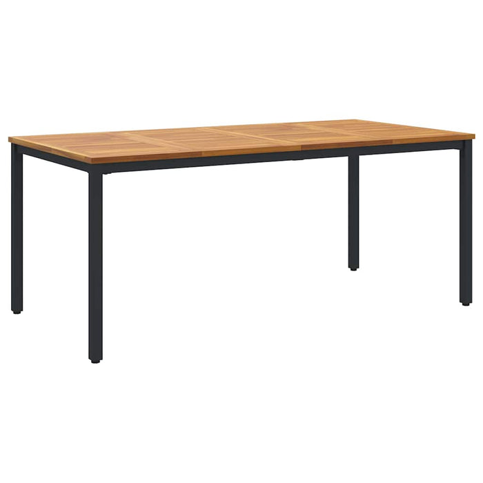 Set de masă pentru grădină 7 pcs Negru și Maro poliratan - WALTI WALTI