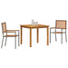 Set Mese Grădină 3 pcs Gri 85 x 85 x 74 cm Lemn și metal - WALTI WALTI