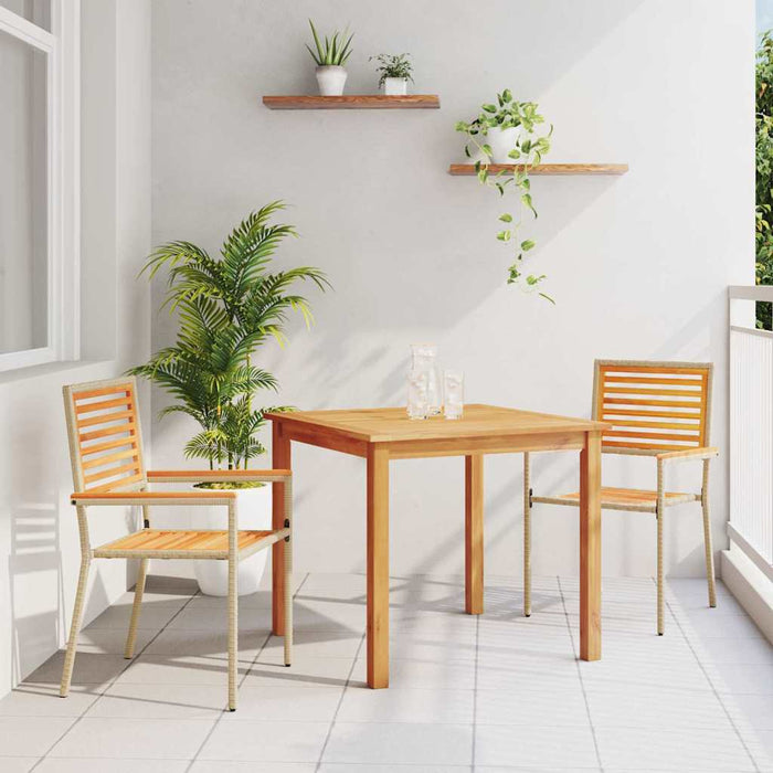 Set de Masă pentru Grădină 3 pcs Bej 85 x 85 x 74 cm - WALTI WALTI