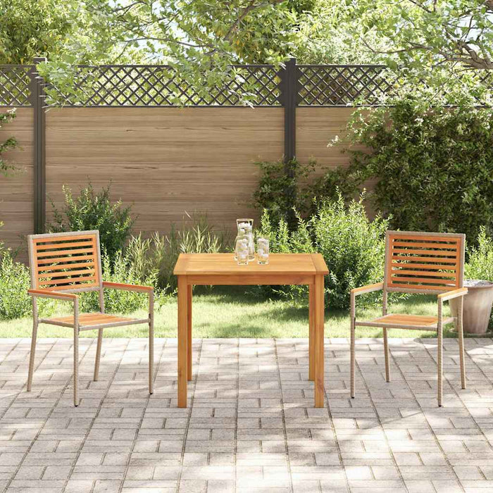 Set de Masă pentru Grădină 3 pcs Bej 85 x 85 x 74 cm - WALTI WALTI