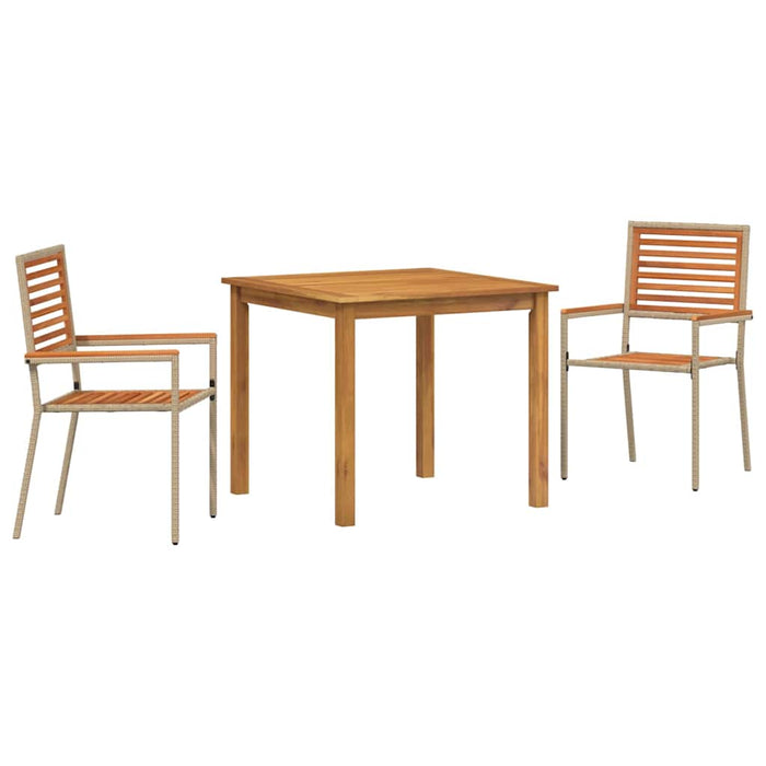Set de Masă pentru Grădină 3 pcs Bej 85 x 85 x 74 cm - WALTI WALTI