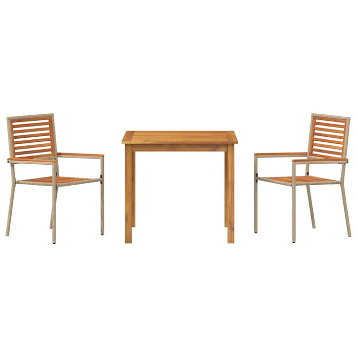 Set de Masă pentru Grădină 3 pcs Bej 85 x 85 x 74 cm - WALTI WALTI