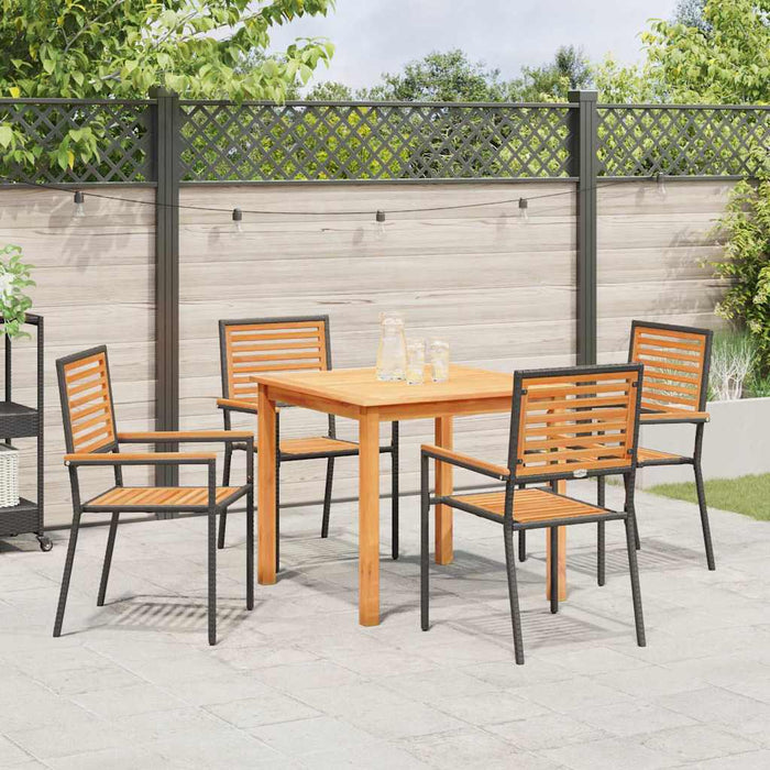 Set de Masă pentru Grădină 5 pcs Negru 85 x 85 x 74 cm - WALTI WALTI