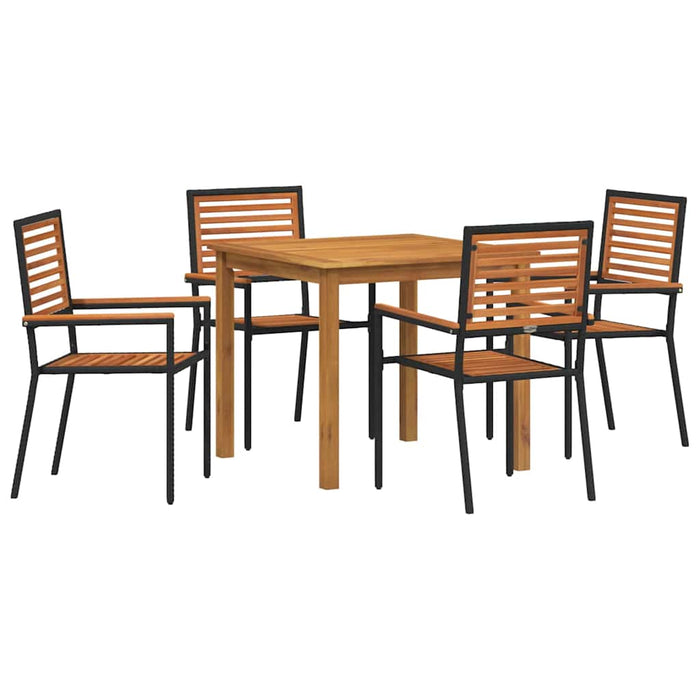 Set de Masă pentru Grădină 5 pcs Negru 85 x 85 x 74 cm - WALTI WALTI