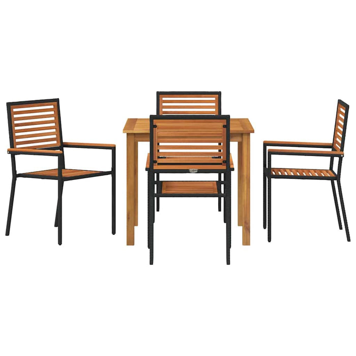 Set de Masă pentru Grădină 5 pcs Negru 85 x 85 x 74 cm - WALTI WALTI
