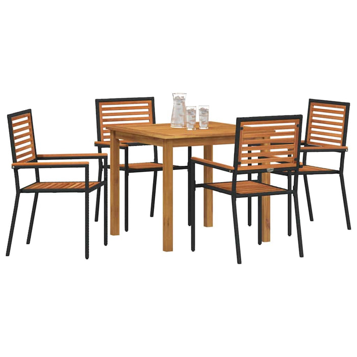 Set de Masă pentru Grădină 5 pcs Negru 85 x 85 x 74 cm - WALTI WALTI