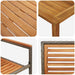 Set masă grădină 5 pcs Gri 85 x 85 x 74 cm Lemn & Metal - WALTI WALTI