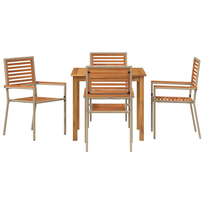 Set de Dining pentru Grădină 5 pcs Bej 85 x 85 x 74 cm - WALTI WALTI