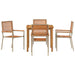 Set de Dining pentru Grădină 5 pcs Bej 85 x 85 x 74 cm - WALTI WALTI