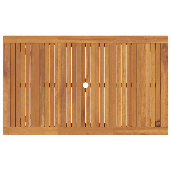Set mese grădină 5 pcs Negru 150 x 90 x 74 cm Lemn masiv, Metal - WALTI WALTI