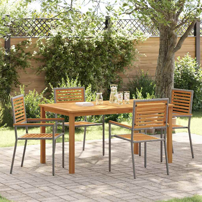 Set de Masă pentru Grădină 5 pcs Gri 150 x 90 x 74 cm - WALTI WALTI