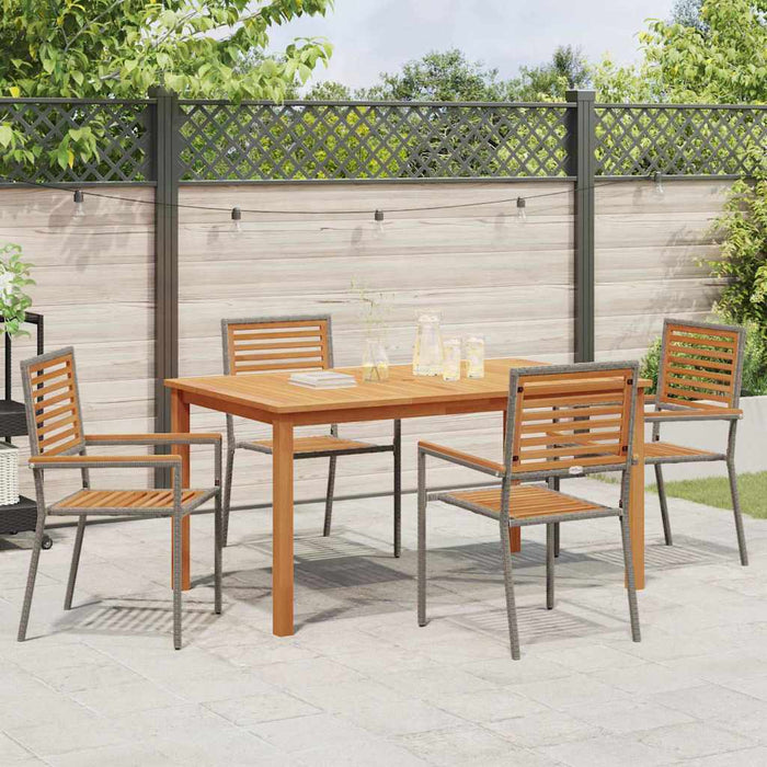 Set de Masă pentru Grădină 5 pcs Gri 150 x 90 x 74 cm - WALTI WALTI