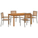 Set de Masă pentru Grădină 5 pcs Gri 150 x 90 x 74 cm - WALTI WALTI