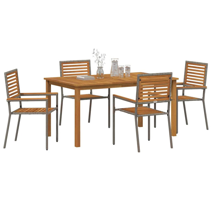 Set de Masă pentru Grădină 5 pcs Gri 150 x 90 x 74 cm - WALTI WALTI