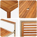 Set de mese pentru grădină 5 pcs Bej 150 x 90 x 74 cm - WALTI WALTI