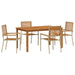 Set de mese pentru grădină 5 pcs Bej 150 x 90 x 74 cm - WALTI WALTI