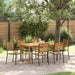 Set Dining Grădină 7 pcs Negru 150 x 90 x 74 cm - WALTI WALTI