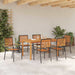 Set Dining Grădină 7 pcs Negru 150 x 90 x 74 cm - WALTI WALTI