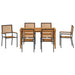 Set Dining Grădină 7 pcs Negru 150 x 90 x 74 cm - WALTI WALTI