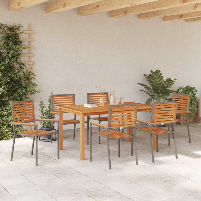 Set de Dining pentru Grădină 7 pcs Gri 150 x 90 x 74 cm - WALTI WALTI