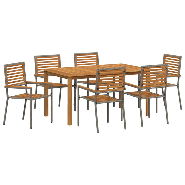 Set de Dining pentru Grădină 7 pcs Gri 150 x 90 x 74 cm - WALTI WALTI