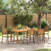 Set Dining Grădină 7 pcs Negru 200 x 100 x 74 cm Metal & Lemn - WALTI WALTI